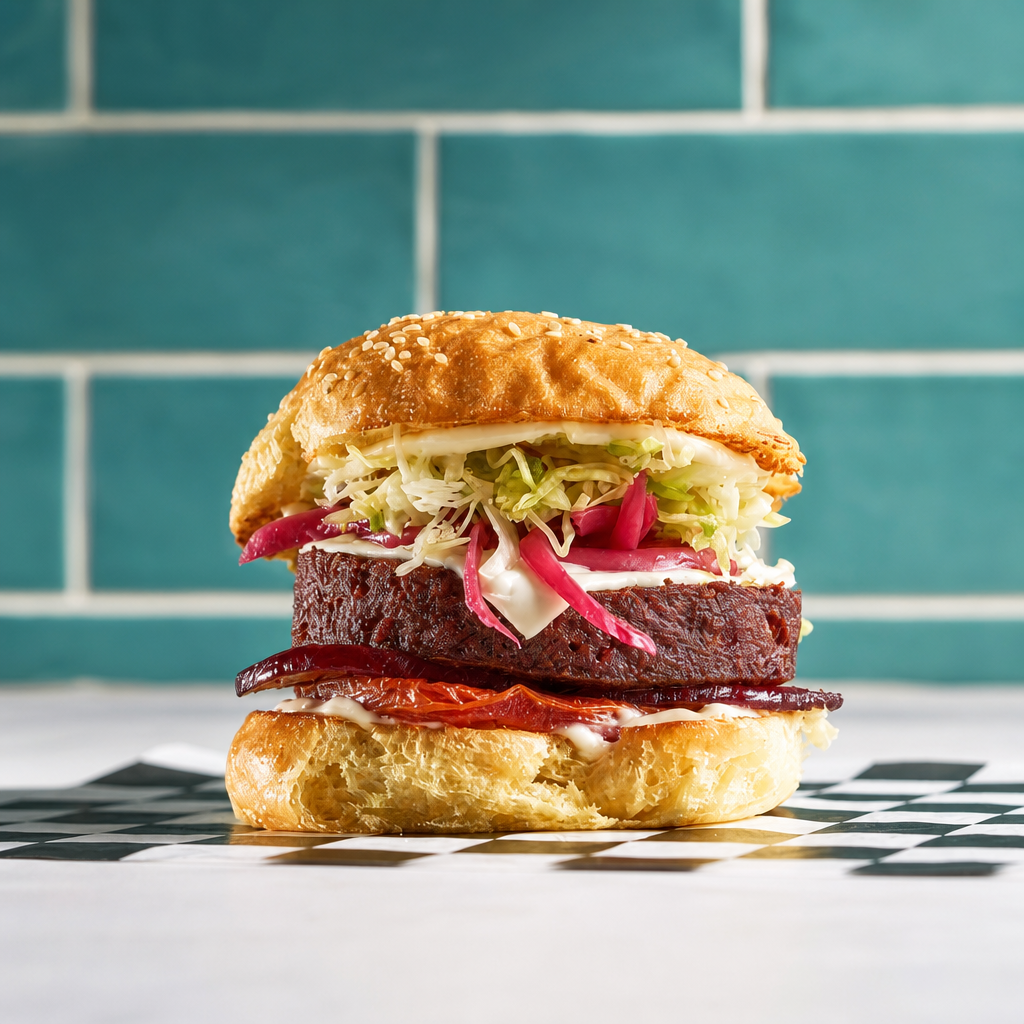 Beet Burger (Includes choice of side).
