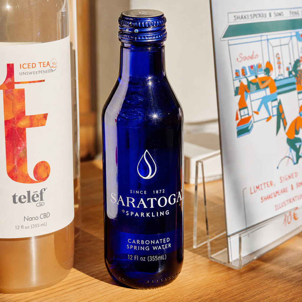 Saratoga Sparkling Water.