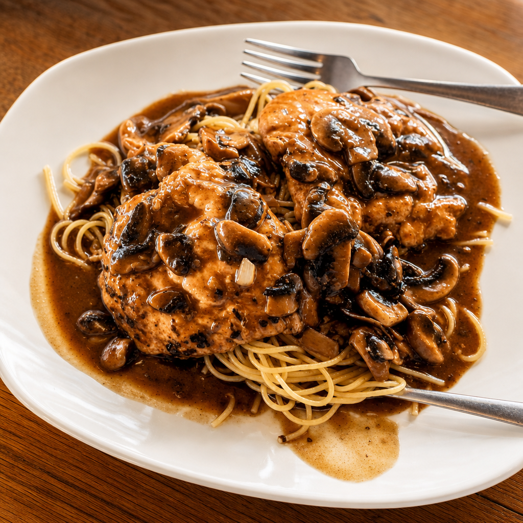 1/2 Chicken Marsala.
