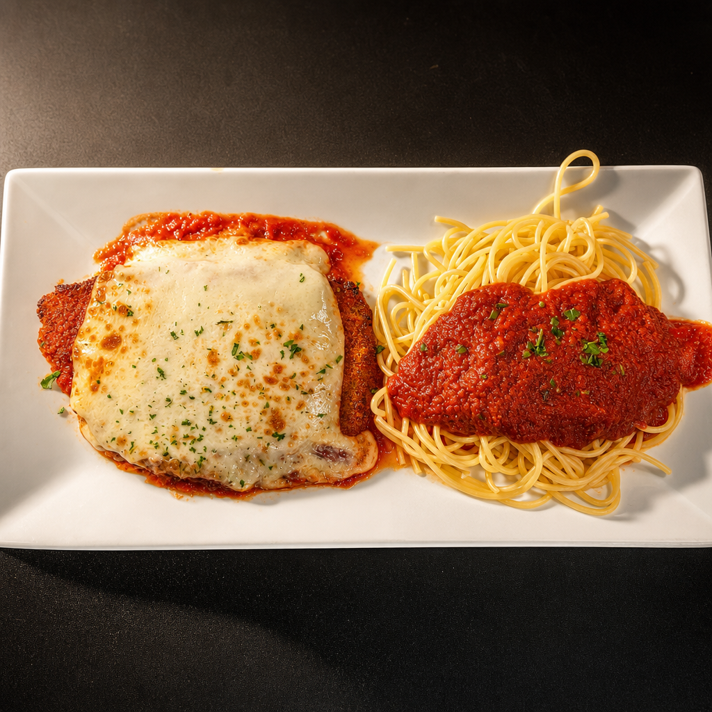 Kids Chicken Parmigiana.