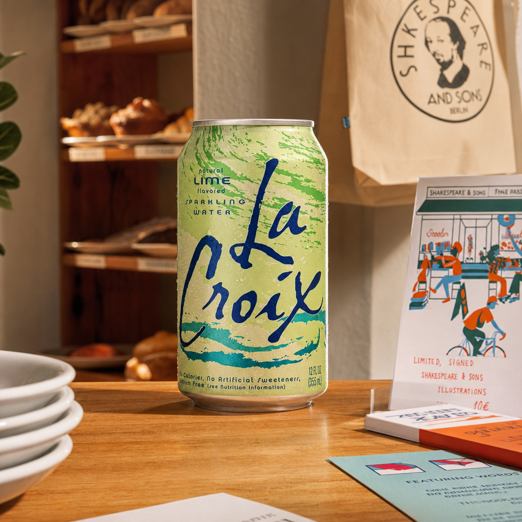 La Croix Lime Sparkling Water.