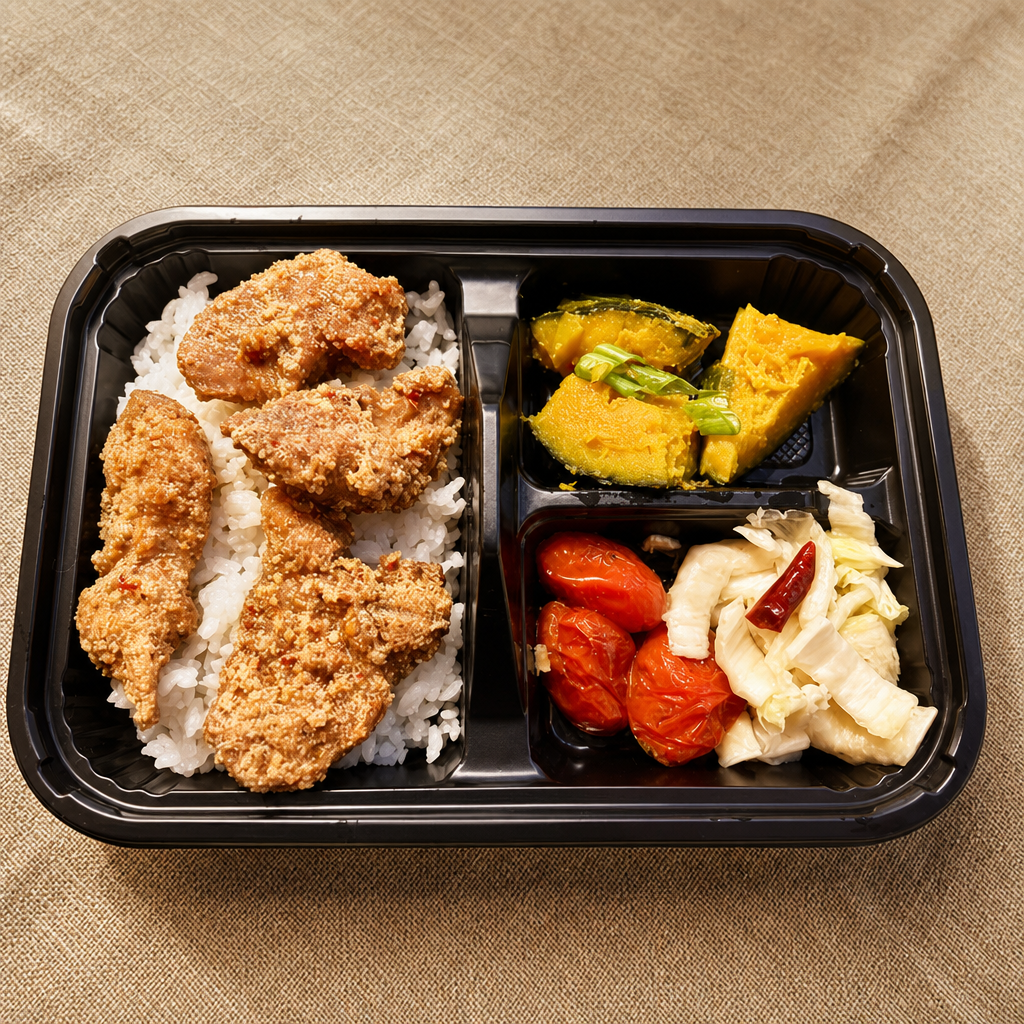 Marinated Pork Steamed in Lotus Leaf Over Rice Bento.
