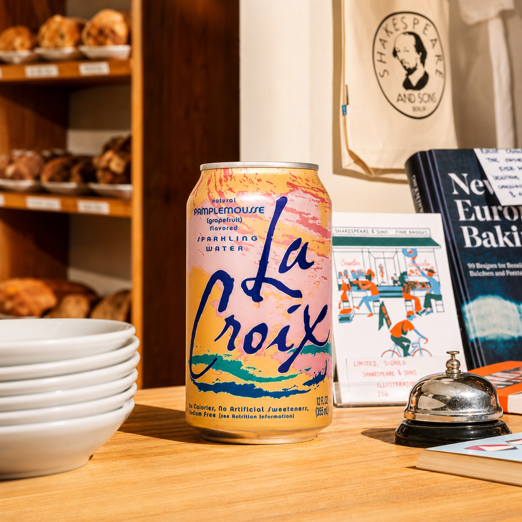 La Croix Grapefruit Sparkling Water.