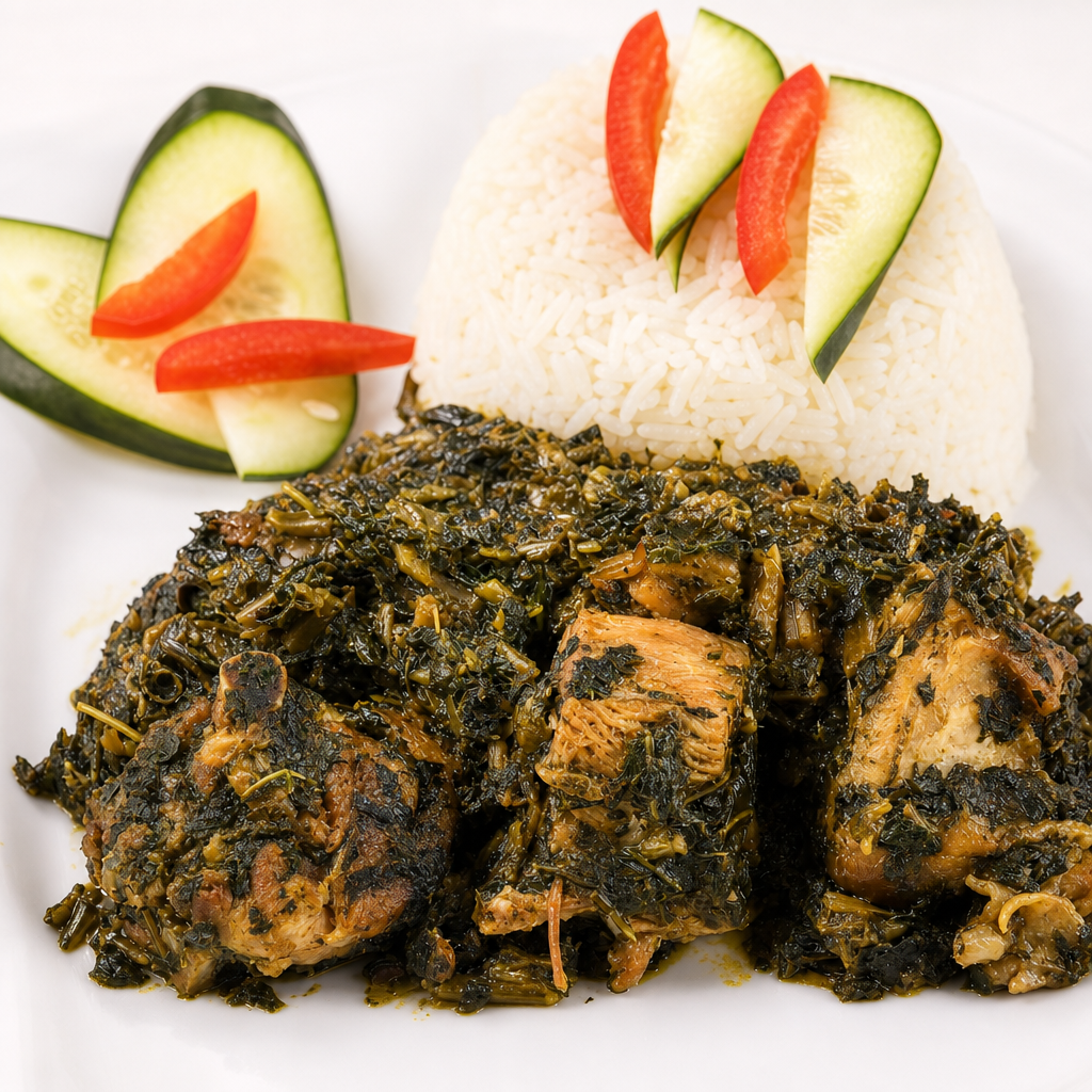 Collard Greens with Rice