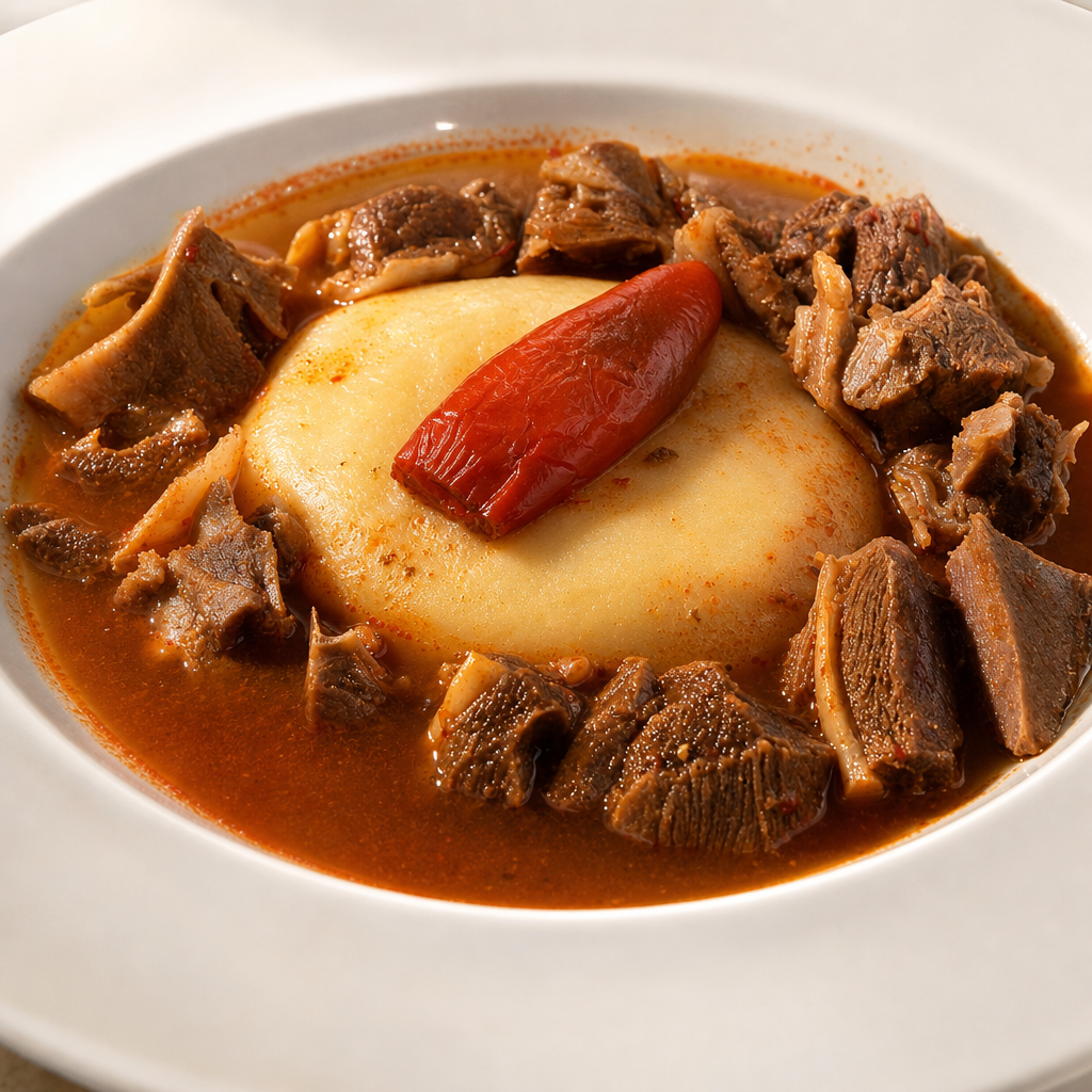 Goat Soup with Fufu