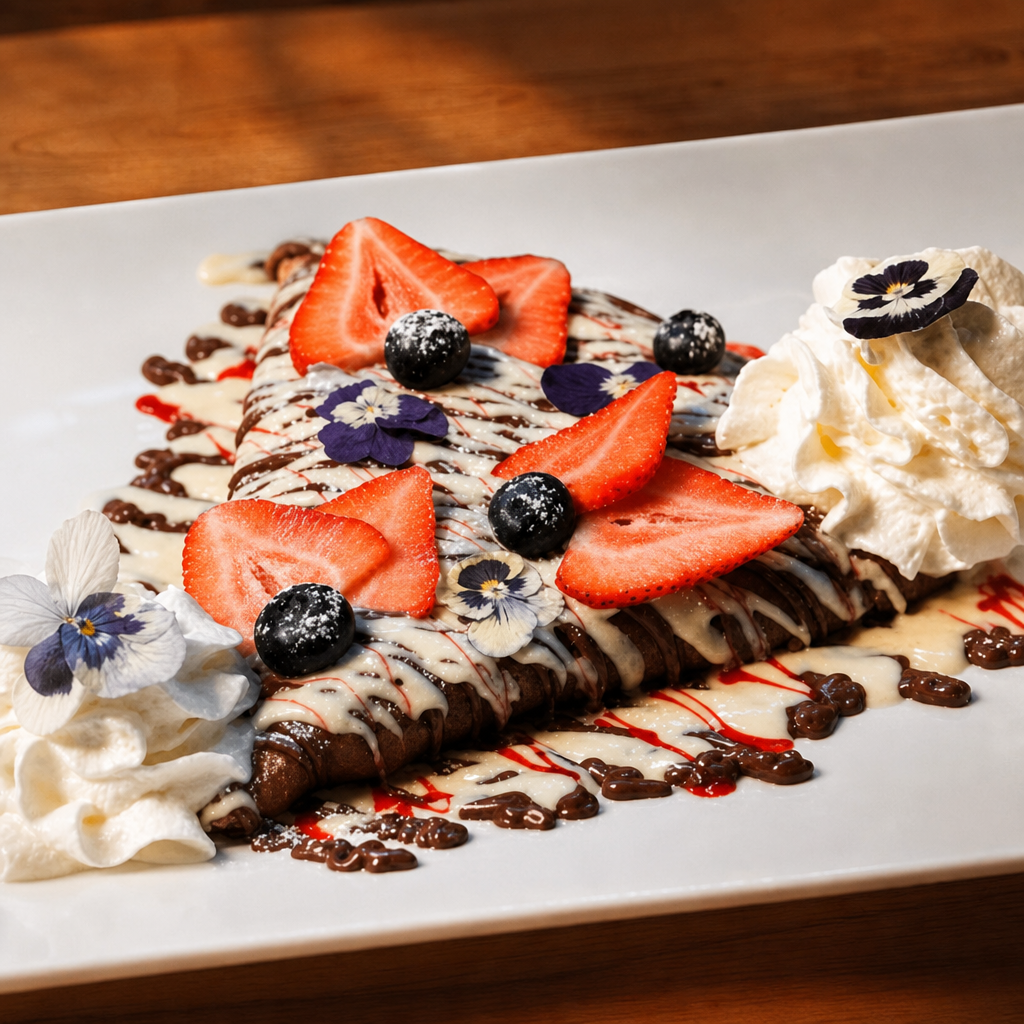 Charcoal Gardenia Special Crepe