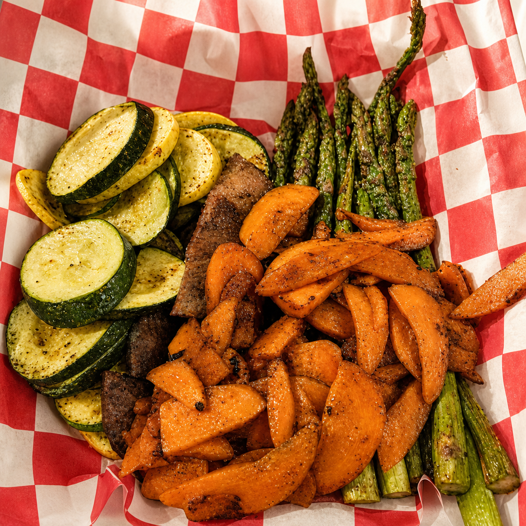 Grilled and Seasoned Veggie Platter (Prepared Separate on Non Meat Grill).