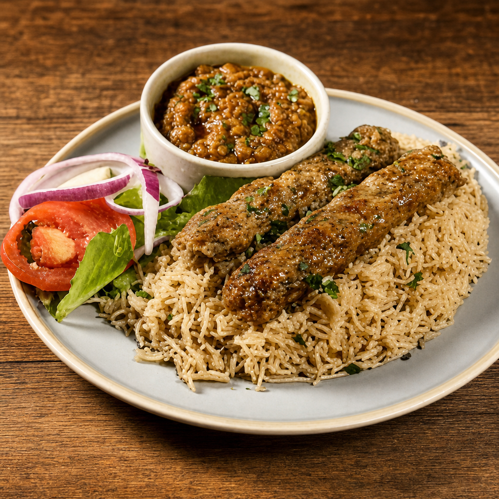 🌶️ Chicken Seekh Kabob Platter.