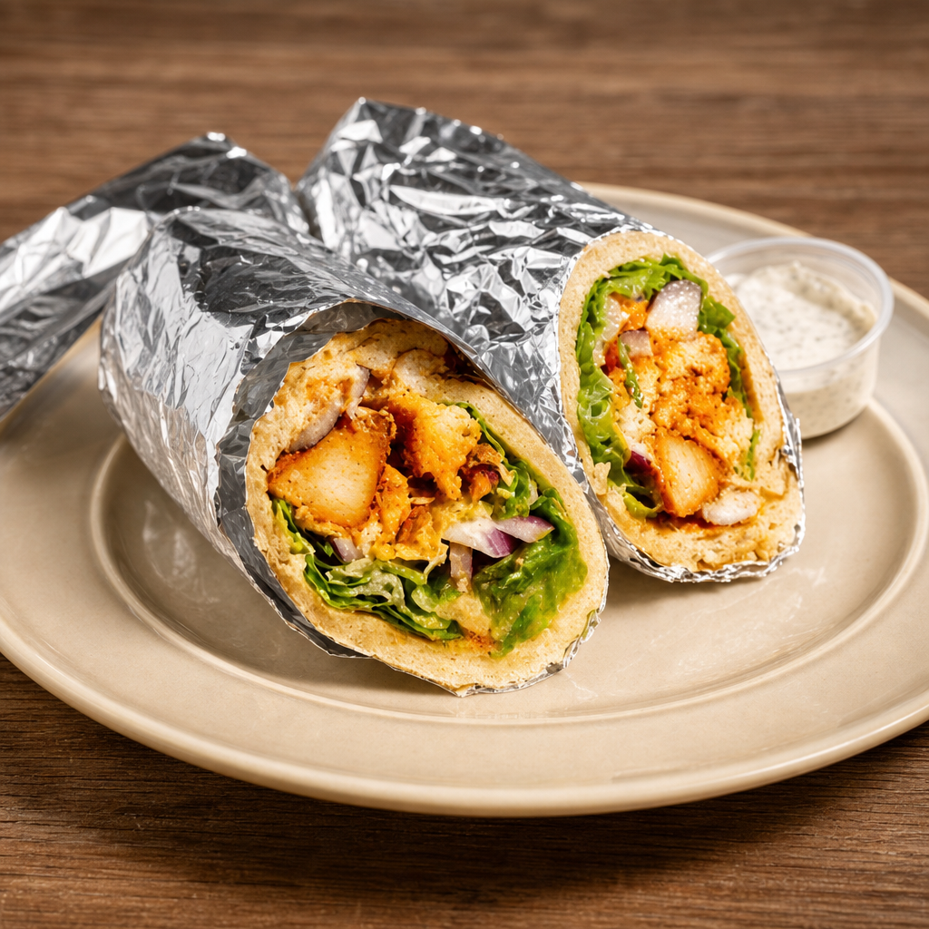 Chicken Naan Wrap.