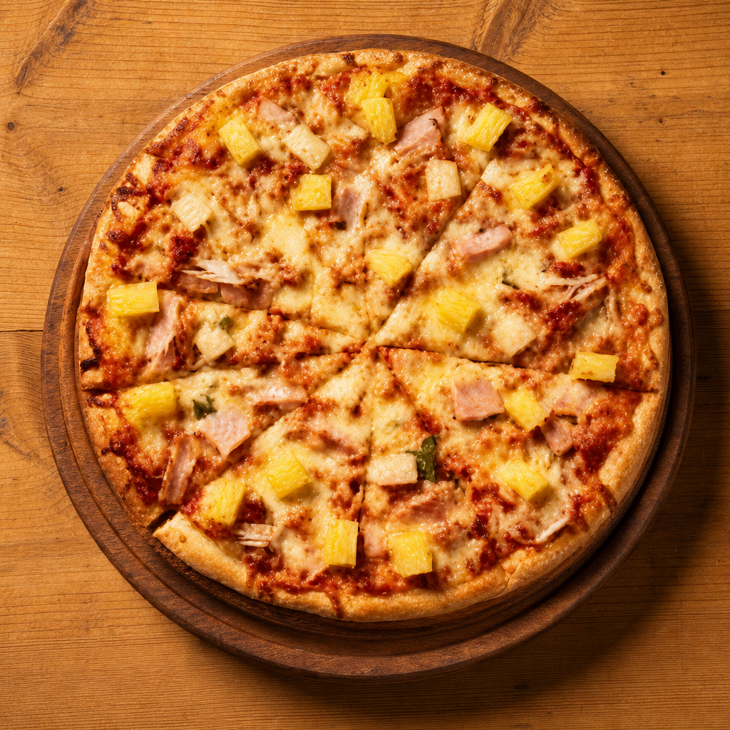 Chicken Hawaiian Pizza.