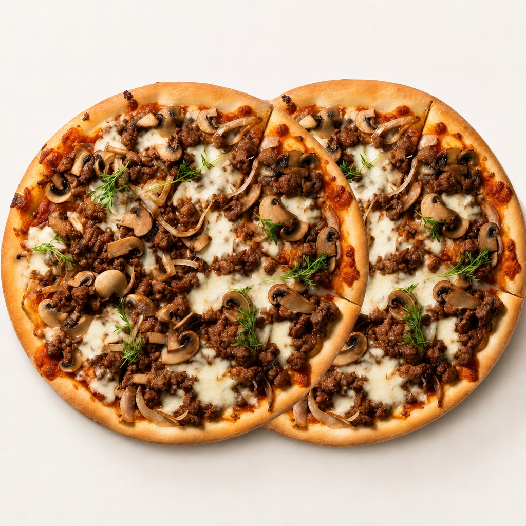 Double Deal: 2 14'' Meat Overload.
