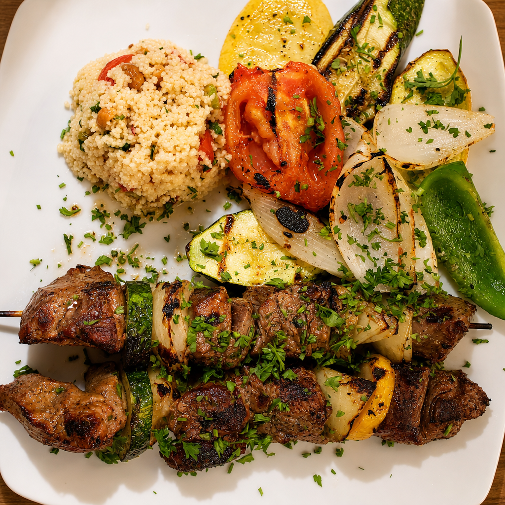 Lamb Kebab Dinner.