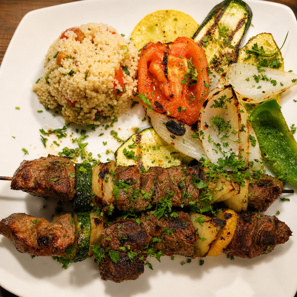 Beef Kebab Dinner.