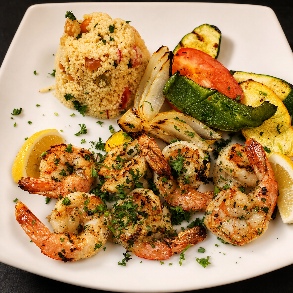 Grilled Garlic Shrimp.