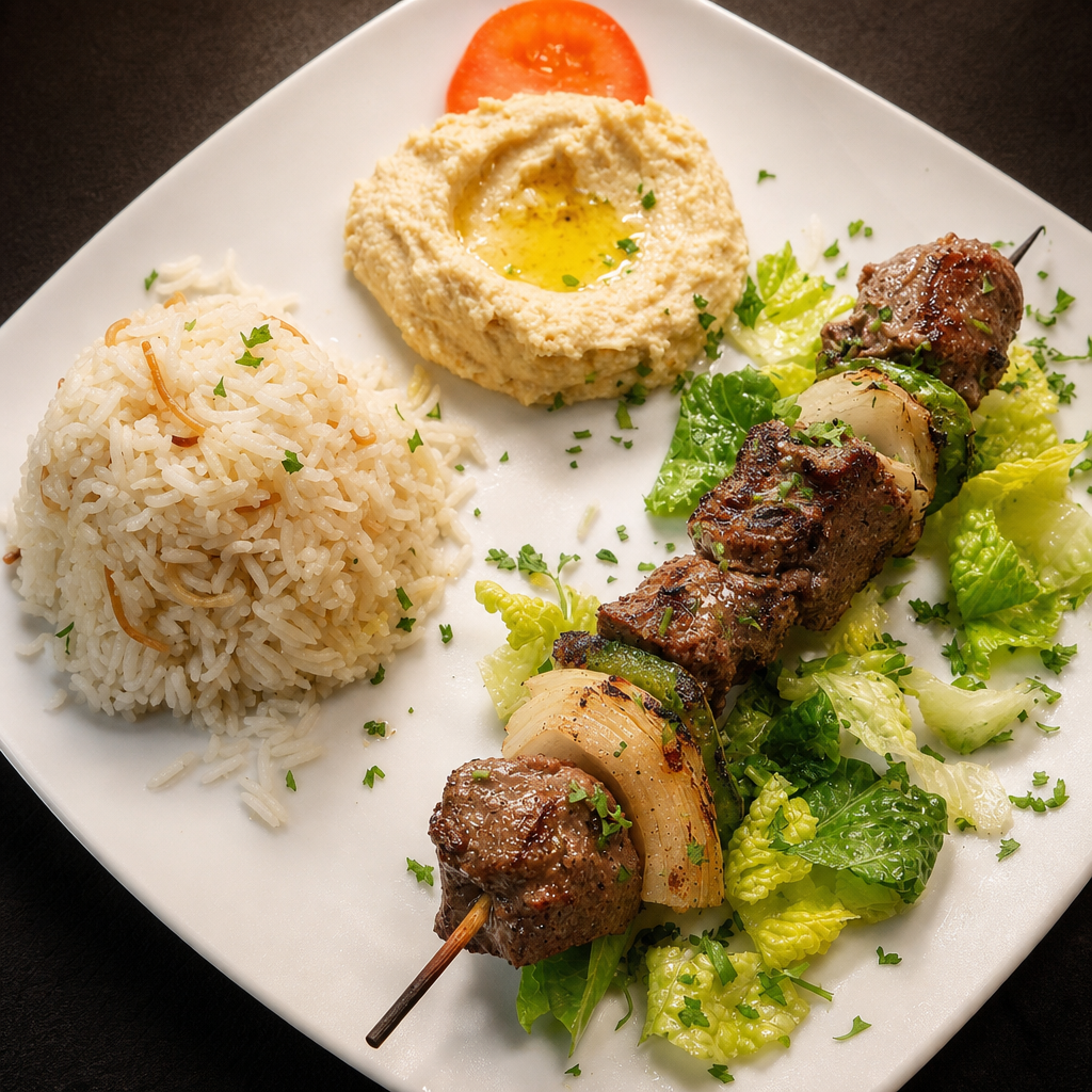 Lamb Kebab Lunch.