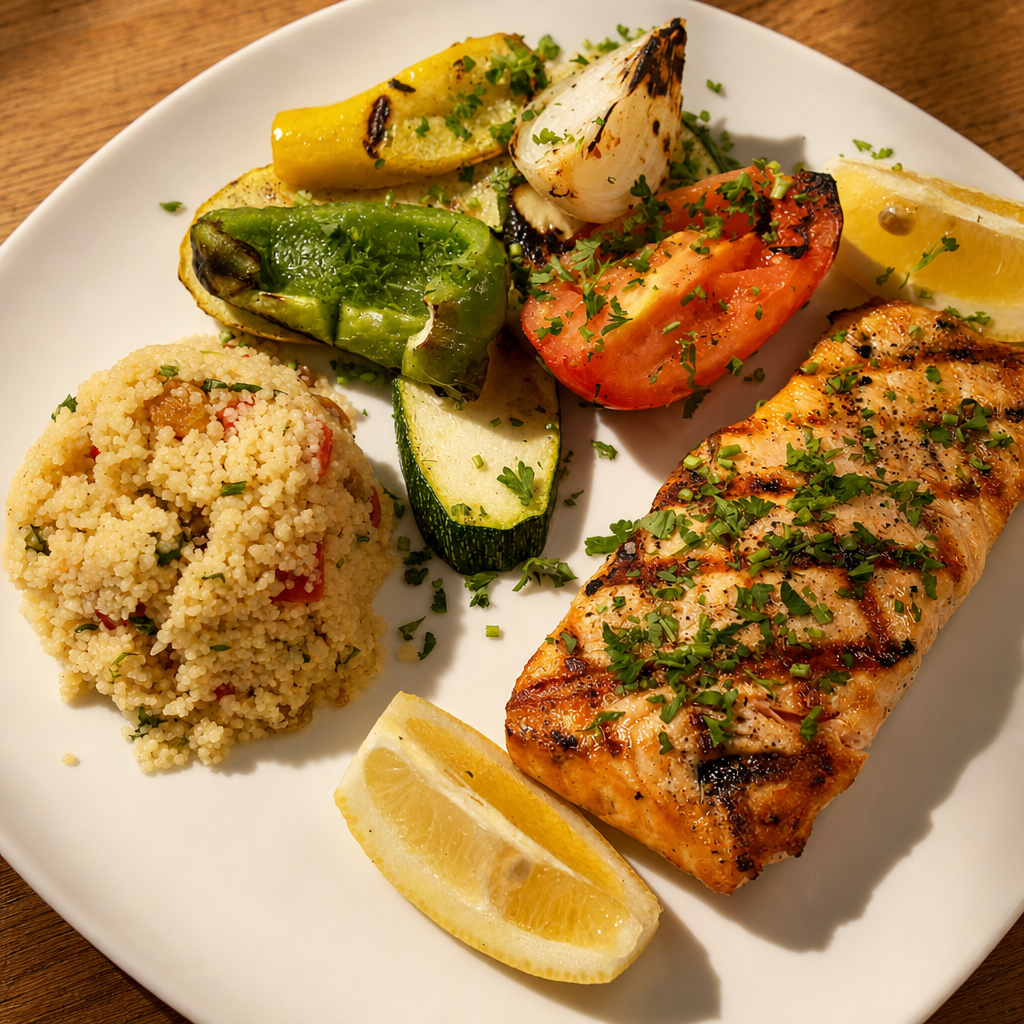 Grilled Salmon.