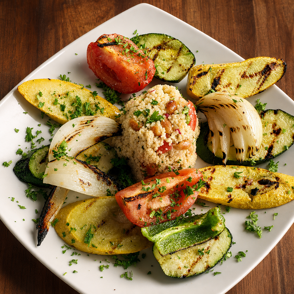 Grilled Vegetable Platter Lunch.