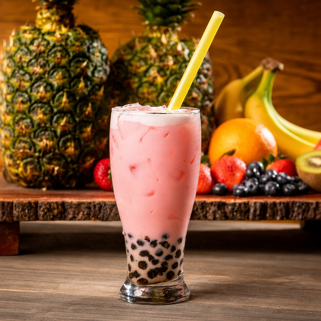 Strawberry Bubble Tea.