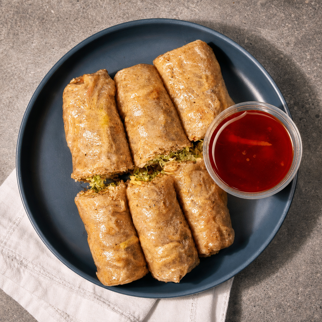 A5. Shredded Tofu & Veggie Rolls.