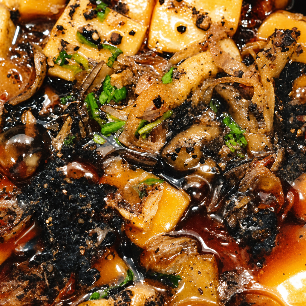 F3. Caramelized Tofu & Mushroom in Clay Pot.