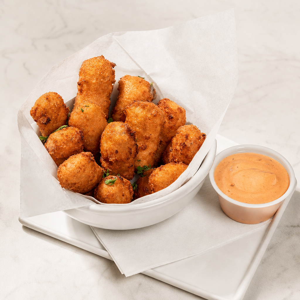 Macaroni and cheese pepper jack creamy breaded bites dinner