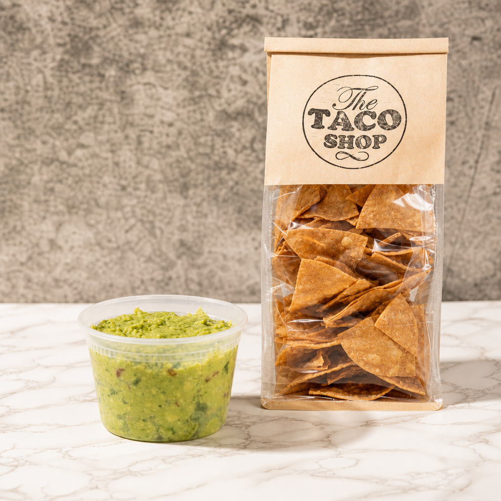 Chips (8oz) and Guac (1LB).