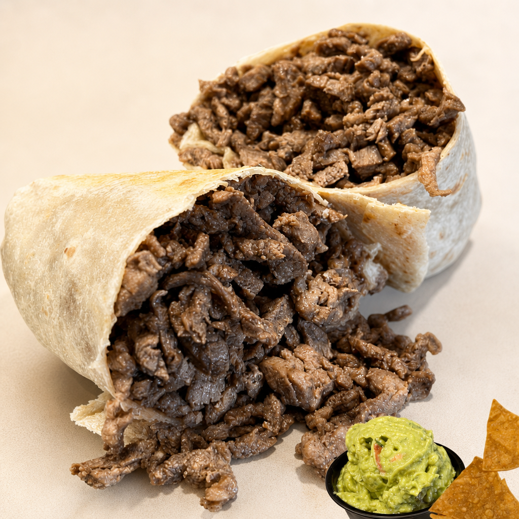 Meat Loaded Burrito.