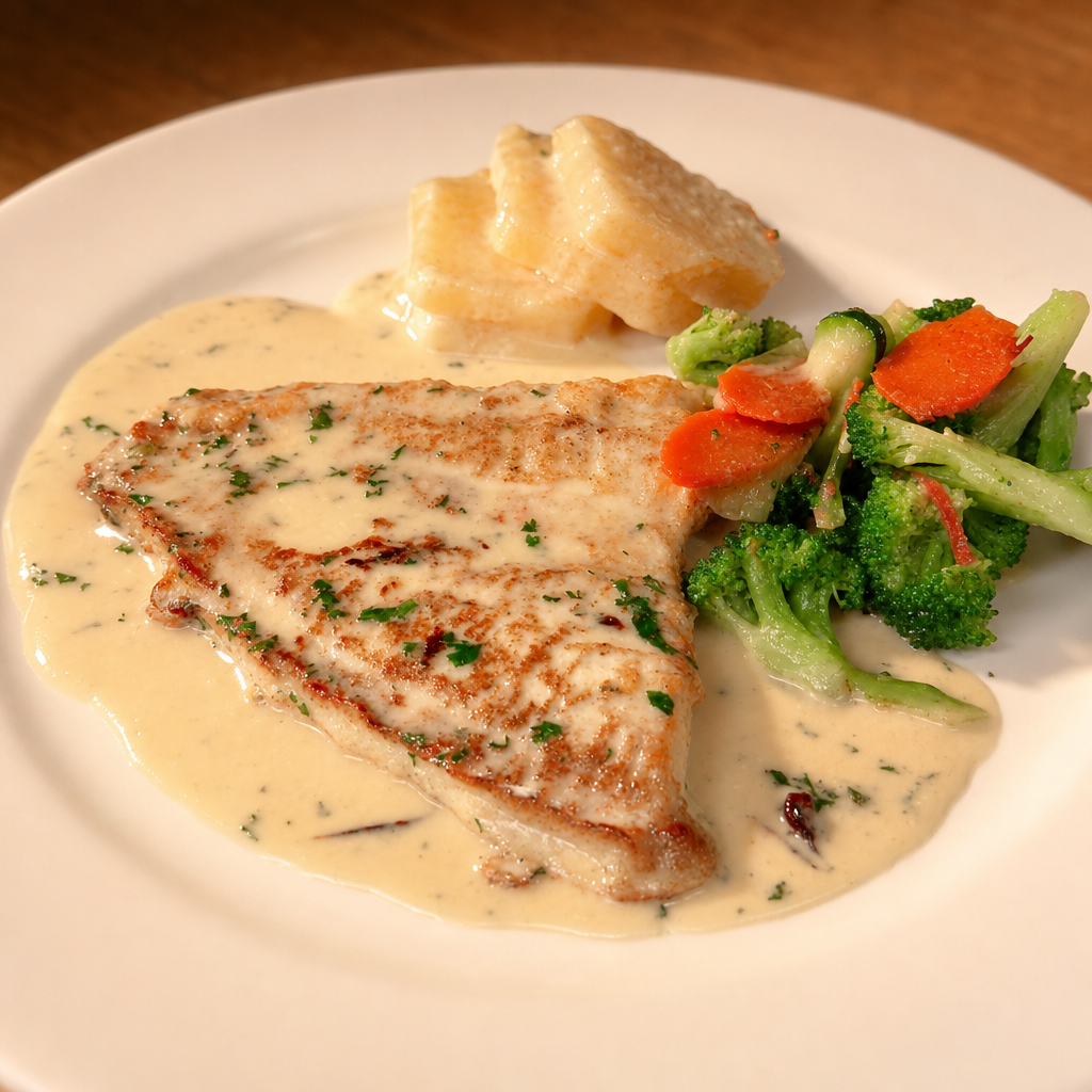 Vitello Scaloppine Ai Funghi.
