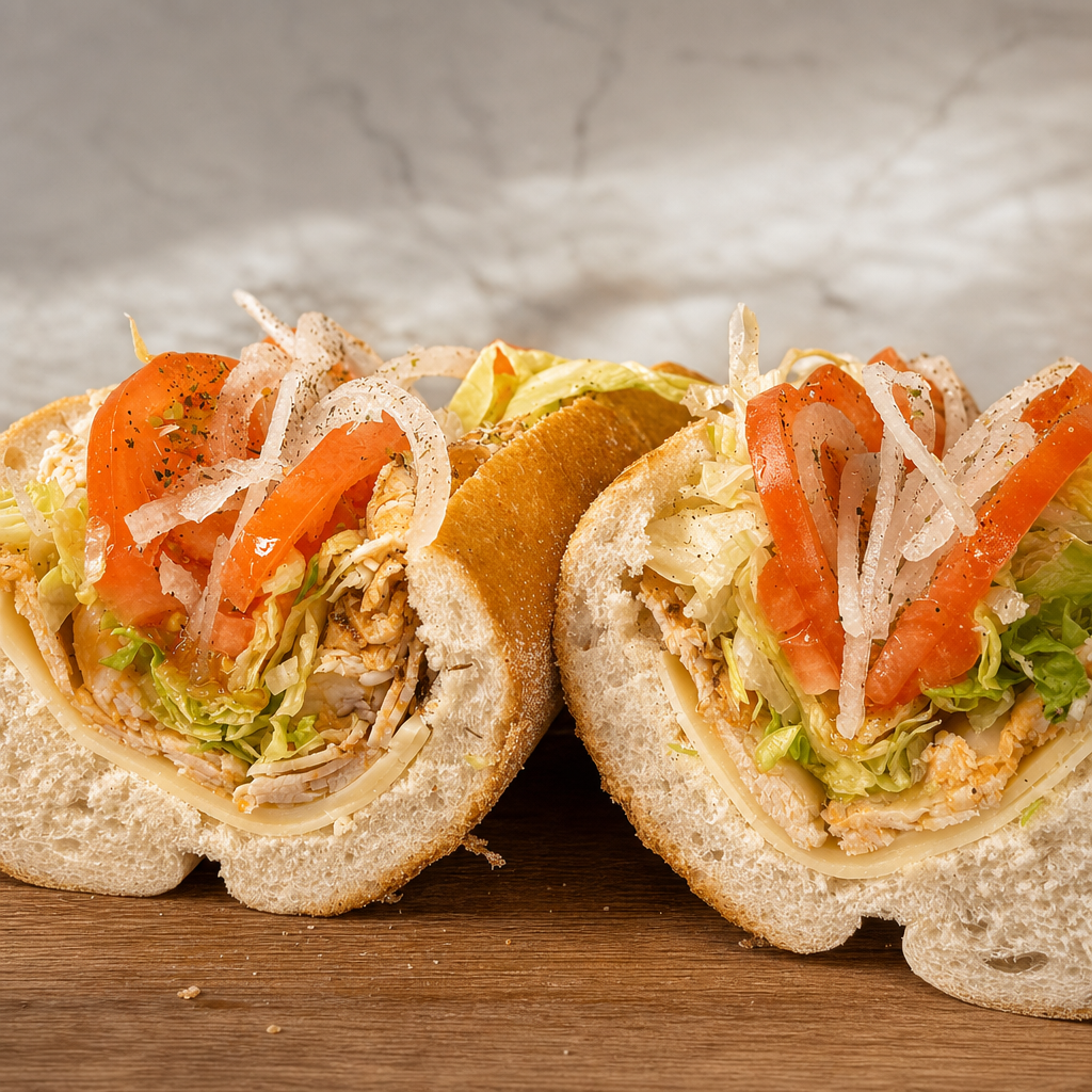 Buffalo Chicken Hoagie Large.
