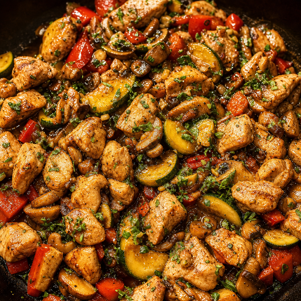 Sauteed Chicken Kebab.
