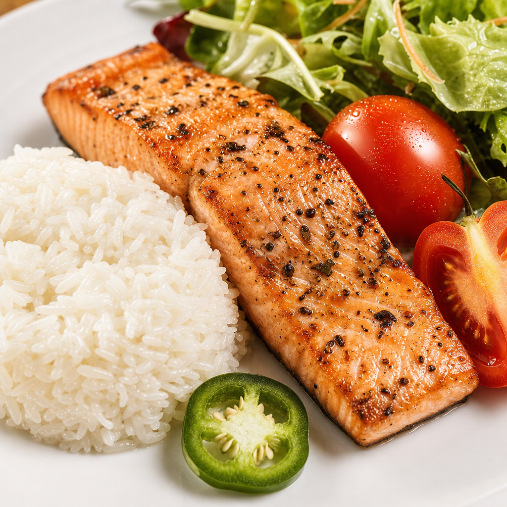 Grilled Salmon.