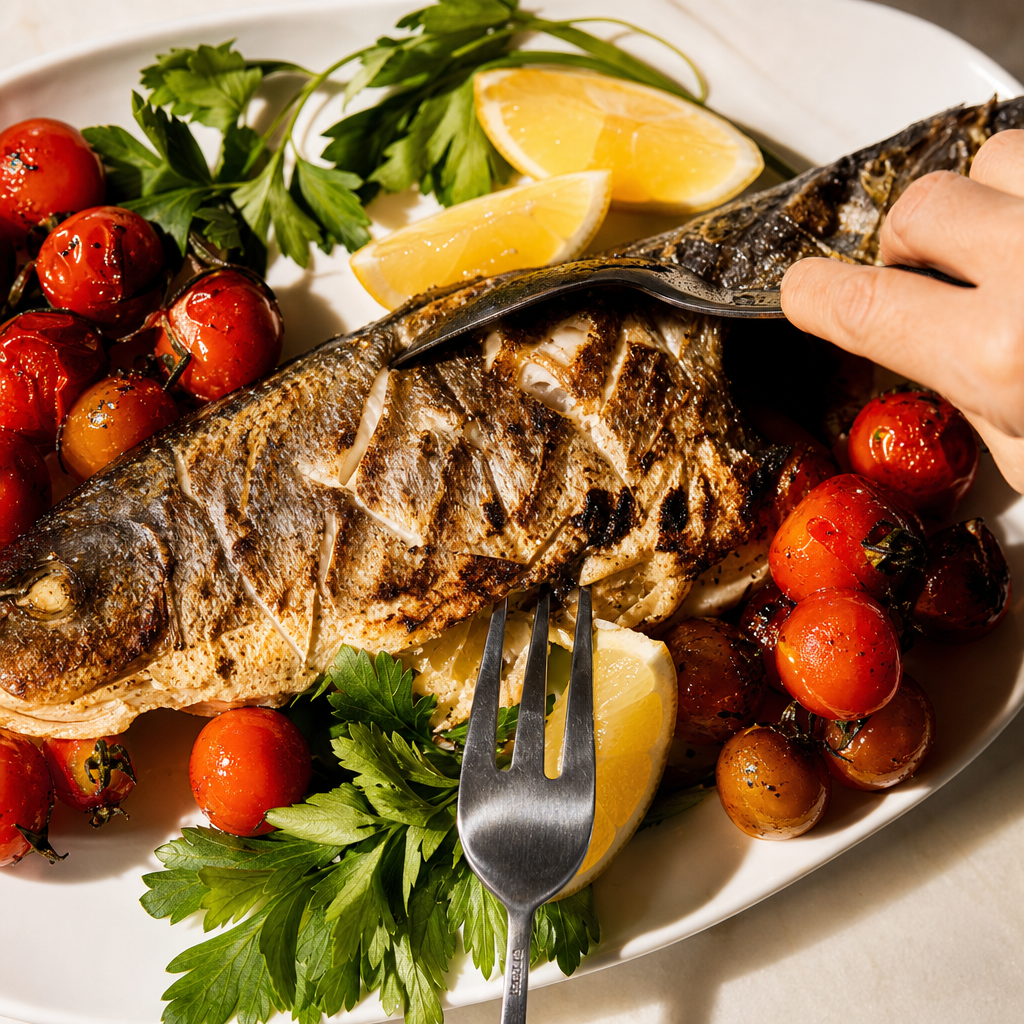 Grilled Branzino (Sea Bass).