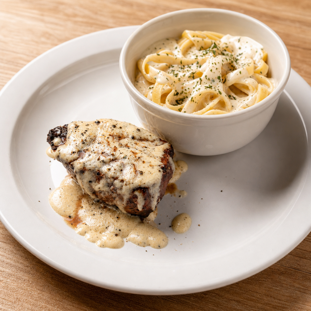 Pepper Gorgonzola Steak