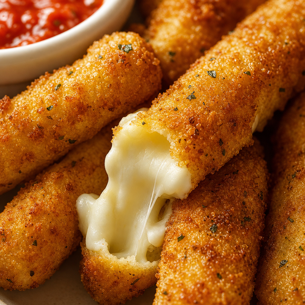 Fried Mozzarella Sticks.