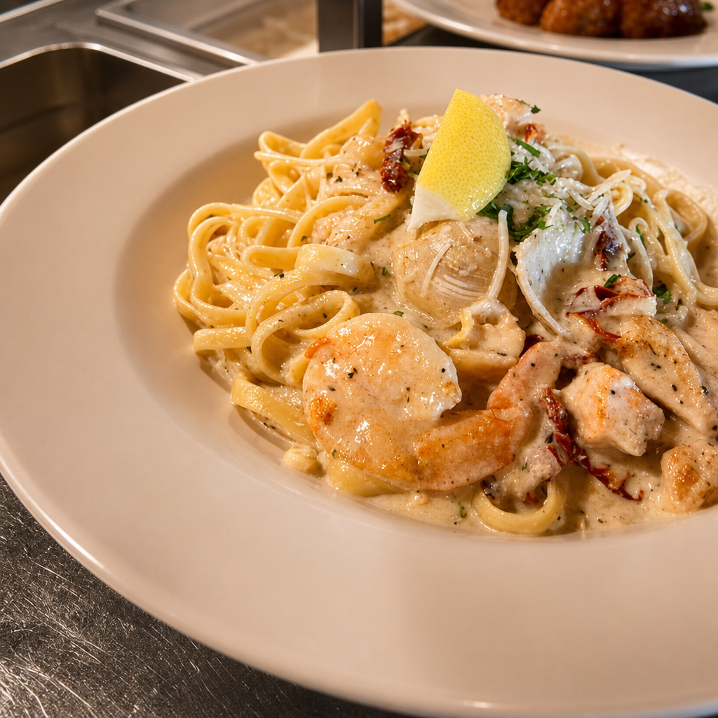 Seafood Fettuccine.