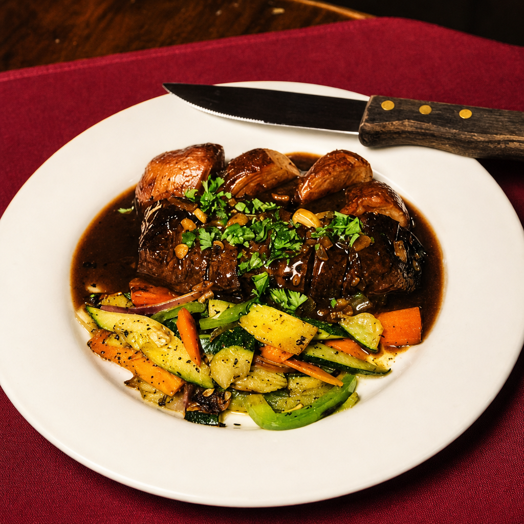 Steak Marsala.