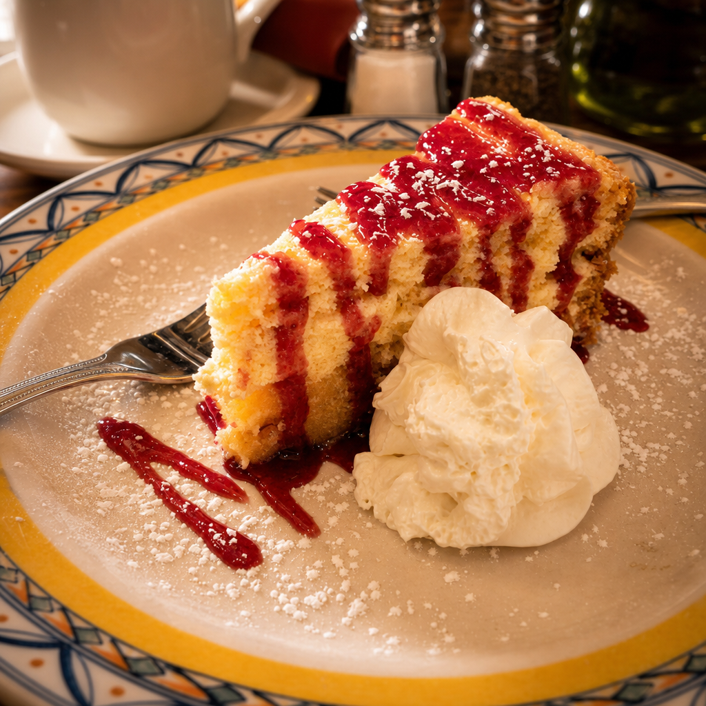 Raspberry Donut Cheesecake.