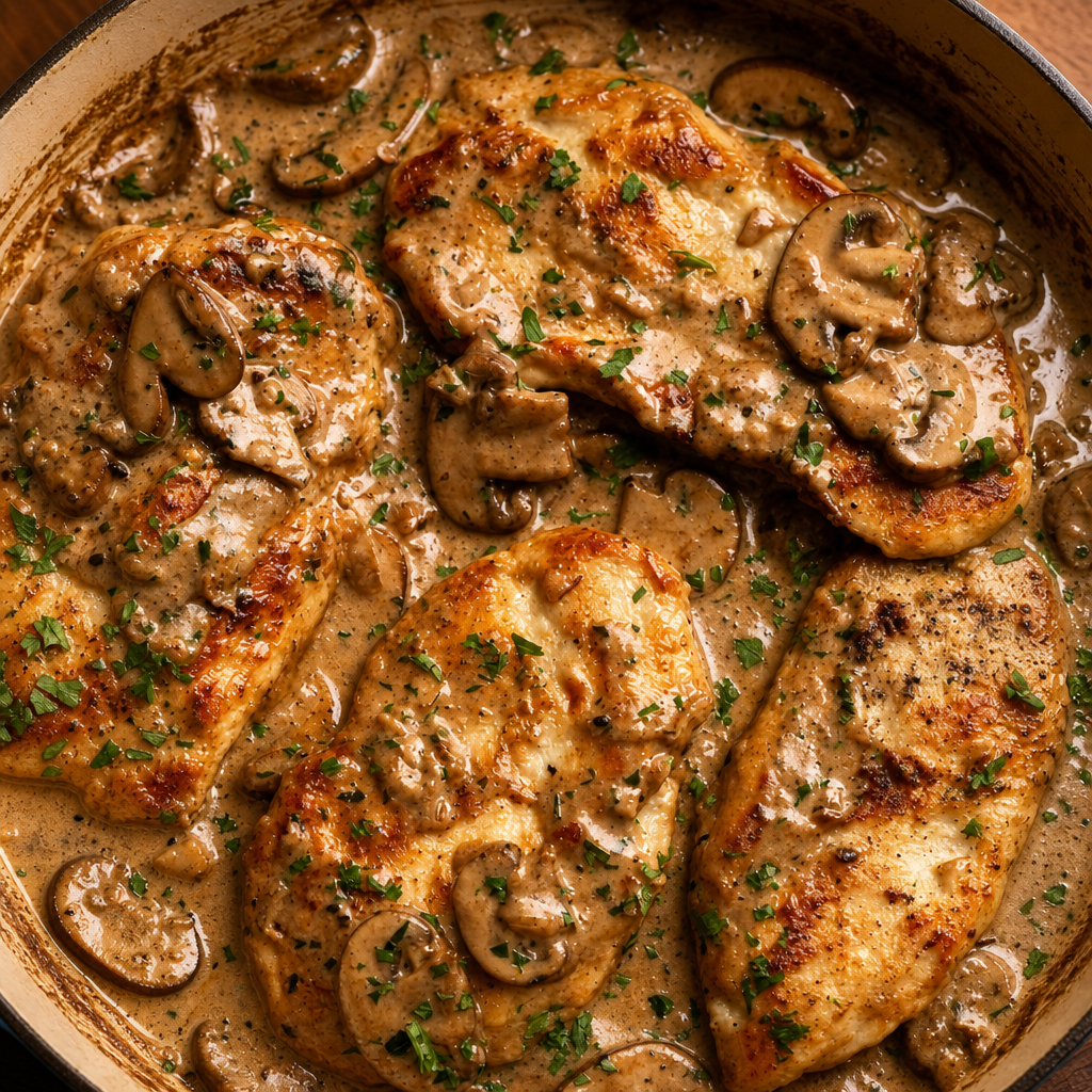 Chicken Marsala.