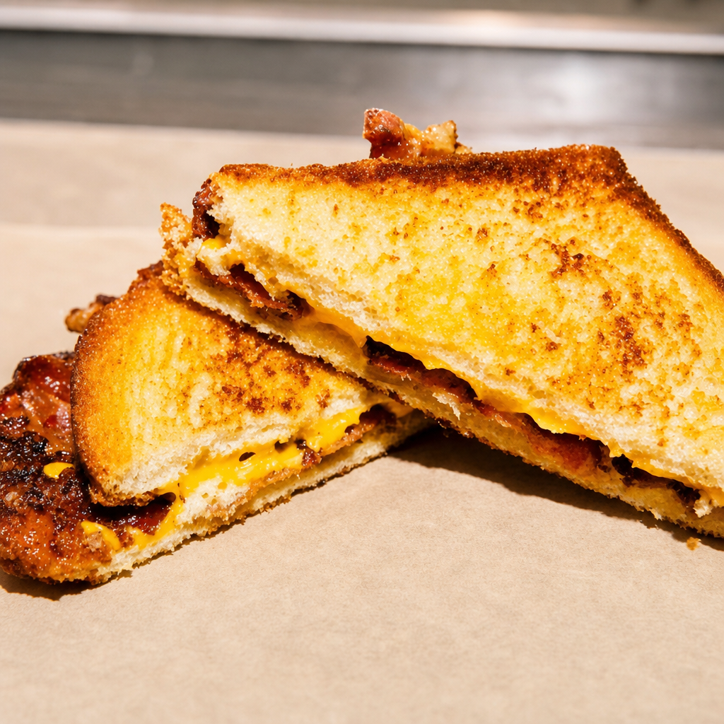 Grilled Cheese with Bacon.