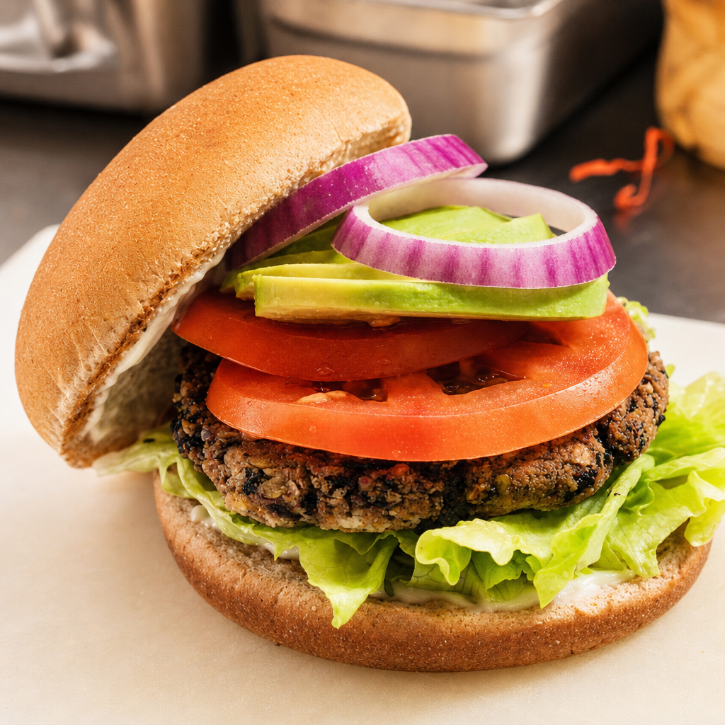 Spicy Black Bean Burger.