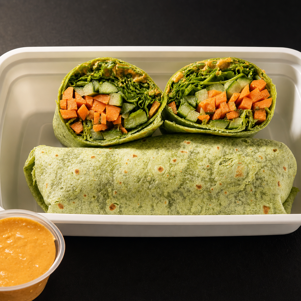 Hummus And Veggie Wrap.