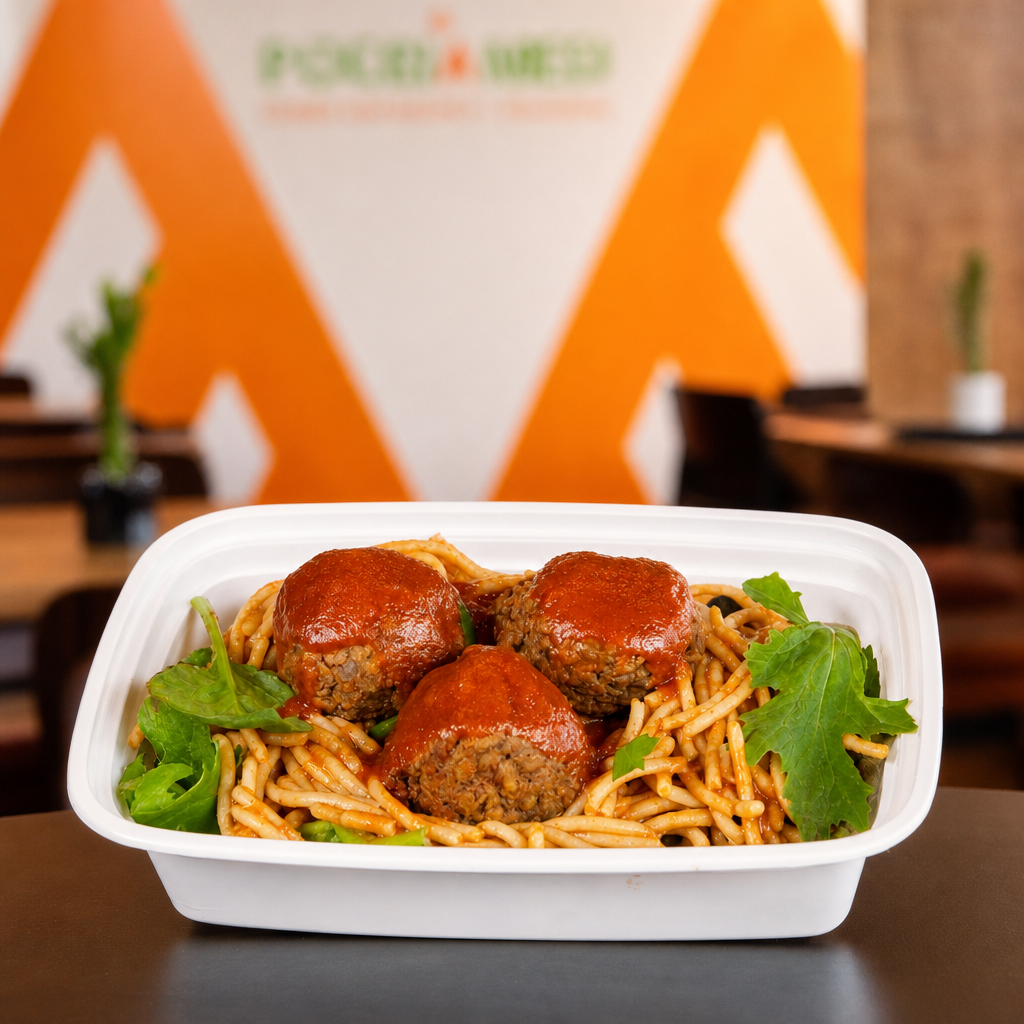 Spaghetti & Meatless Balls.