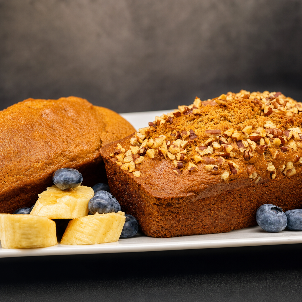 Mini Banana Bread w/Walnuts.