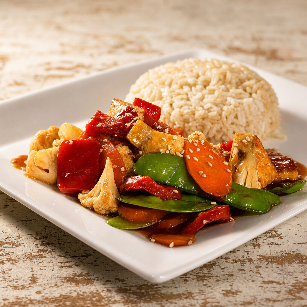 Sweet And Sour Tofu.