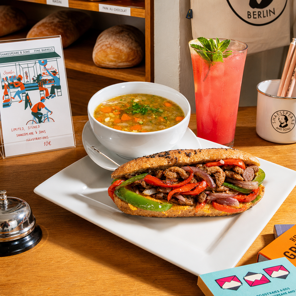 Monday - Philly Cheese Steak (6 inch) + small soup + Drink.
