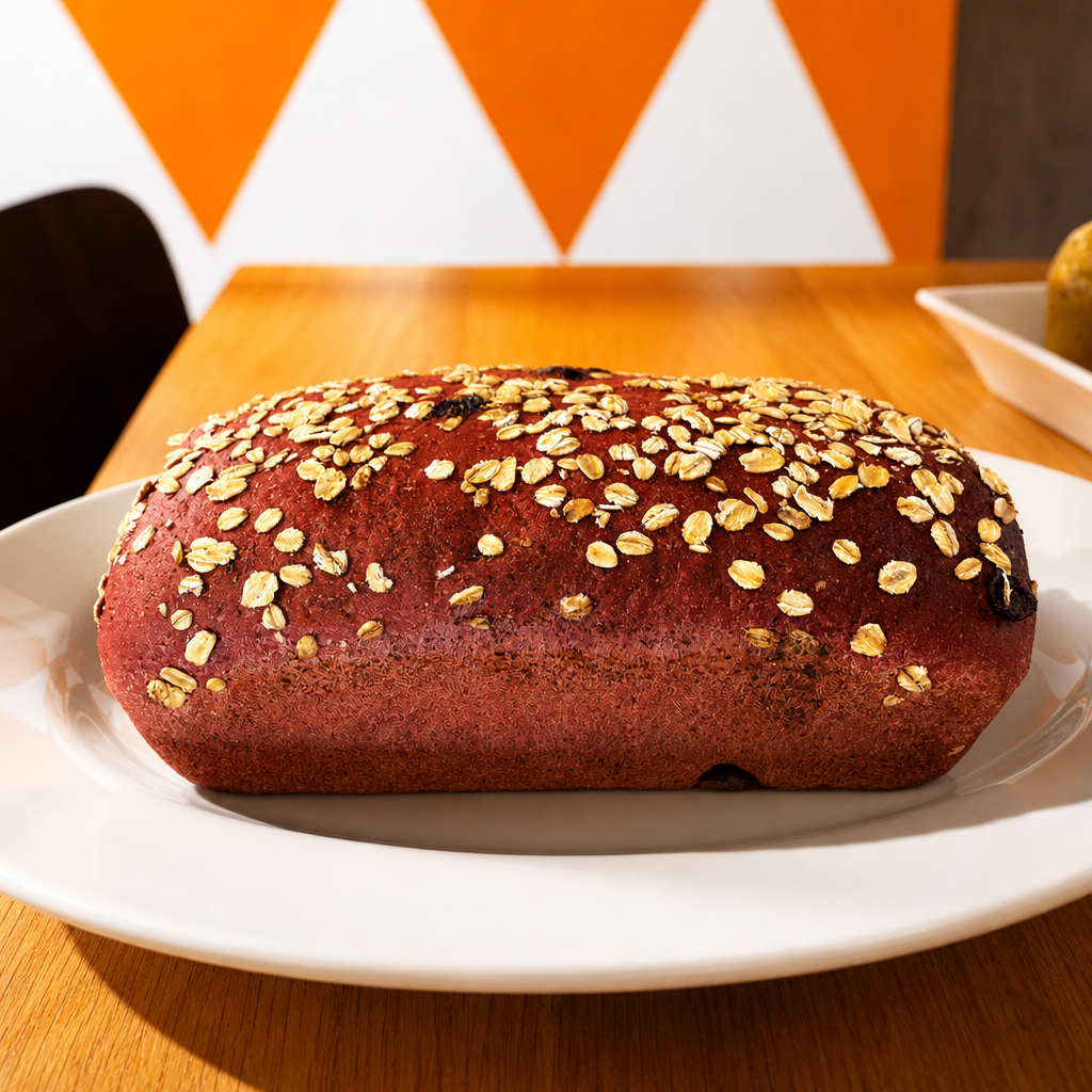 Hibiscus/Beet/Cranberry Loaf Bread.