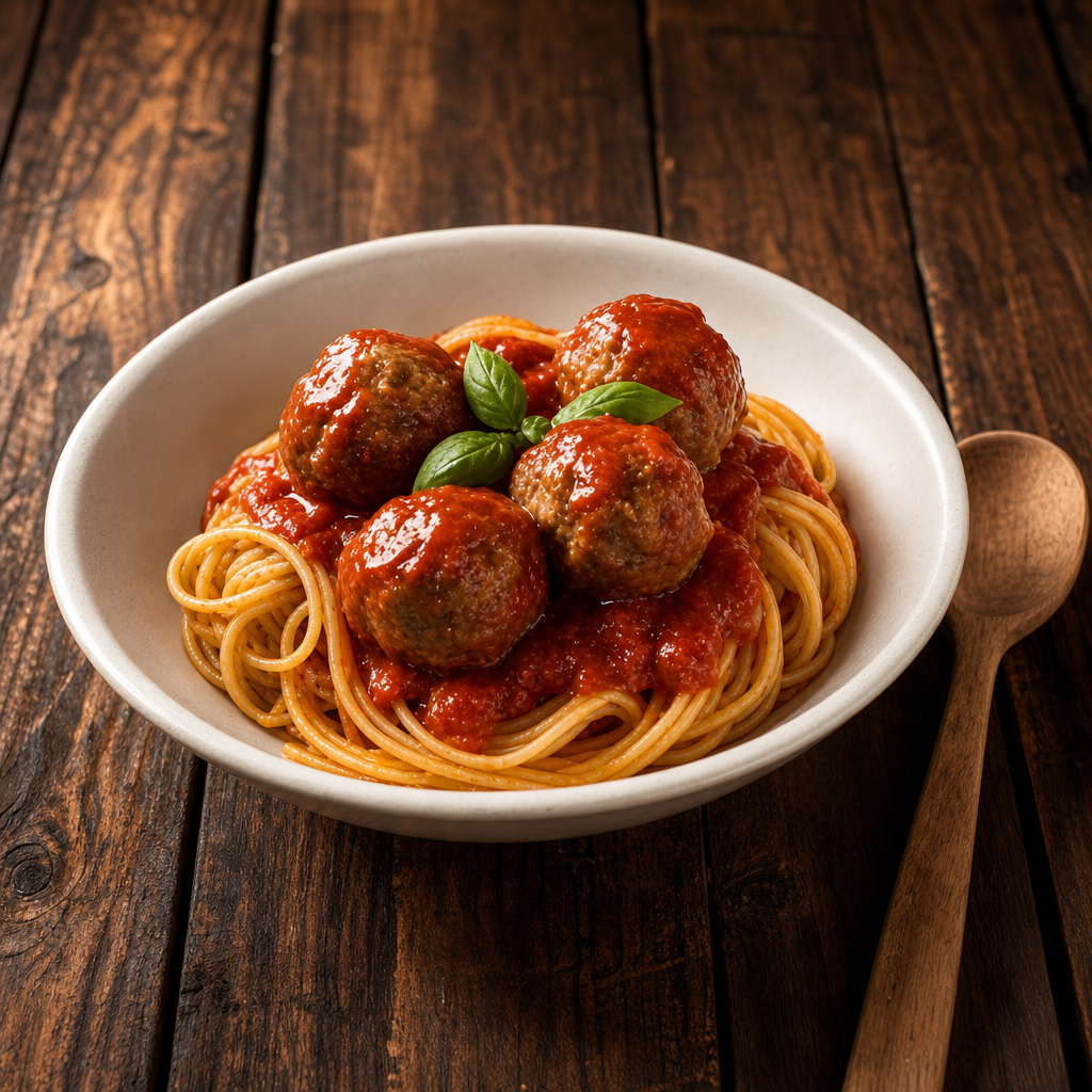 Pasta with Meatballs Lunch.