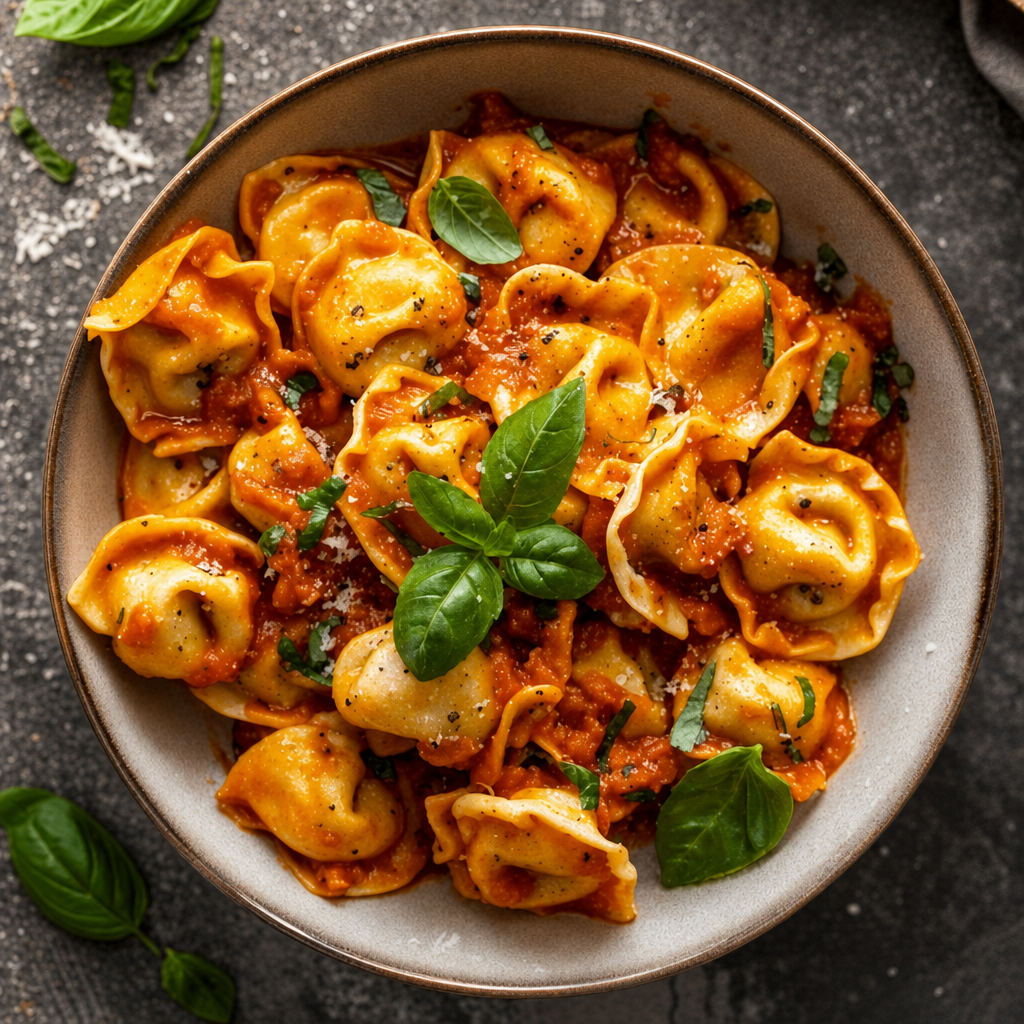Cheese Tortellini in Marinara Sauce (Pasta).