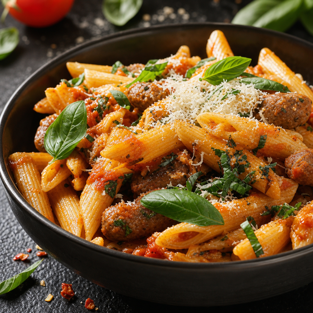 Pasta with Sausage Lunch.