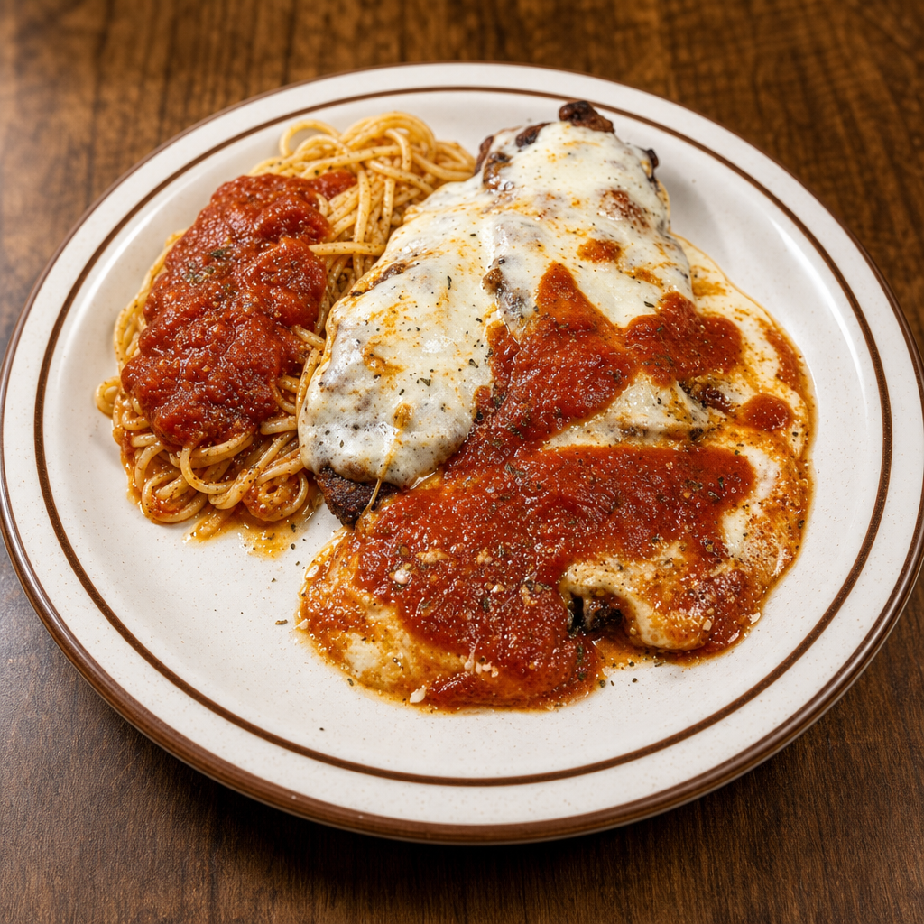 Chicken Parmigiana Lunch.